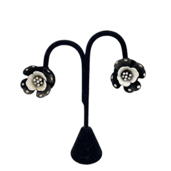 Vintage Enamel & Metal Flower Brooches w/ Borealis Jewelry & More - Picture 6 of 12